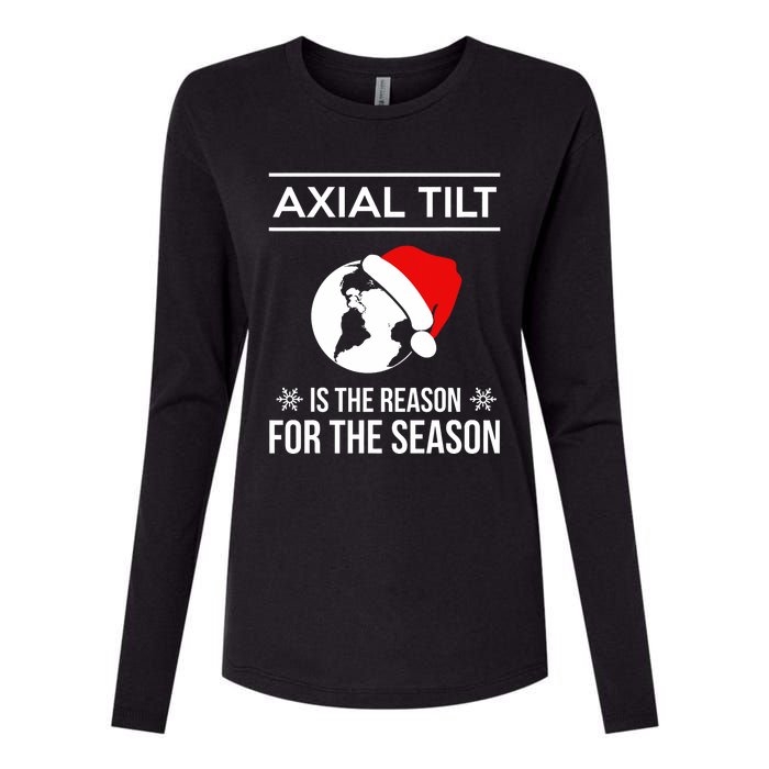 Axial Tilt Is The Reason For The Season Xmas Womens Cotton Relaxed Long Sleeve T-Shirt