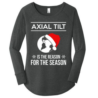 Axial Tilt Is The Reason For The Season Xmas Women's Perfect Tri Tunic Long Sleeve Shirt