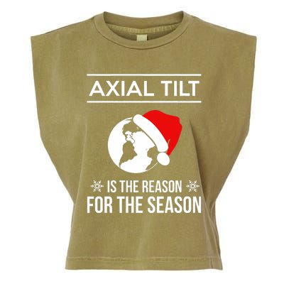 Axial Tilt Is The Reason For The Season Xmas Garment-Dyed Women's Muscle Tee