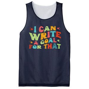 Autism Teacher I Can Write A Goal For That Mesh Reversible Basketball Jersey Tank