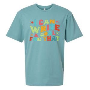 Autism Teacher I Can Write A Goal For That Sueded Cloud Jersey T-Shirt