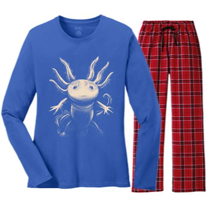 Axolotl: There Is No Planet B Gift Climate Change Is Real! Gift Women's Long Sleeve Flannel Pajama Set 