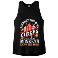 Actually This Is My Circus These Are Monkeys Monkey Lover Ladies PosiCharge Tri-Blend Wicking Tank