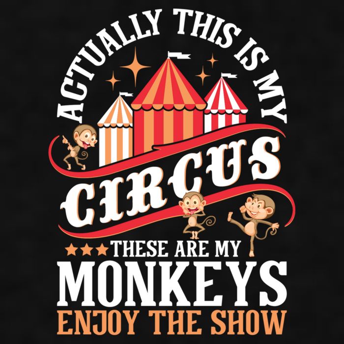 Actually This Is My Circus These Are Monkeys Monkey Lover Ladies PosiCharge Tri-Blend Wicking Tank