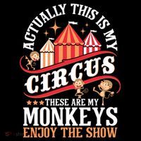 Actually This Is My Circus These Are Monkeys Monkey Lover Button