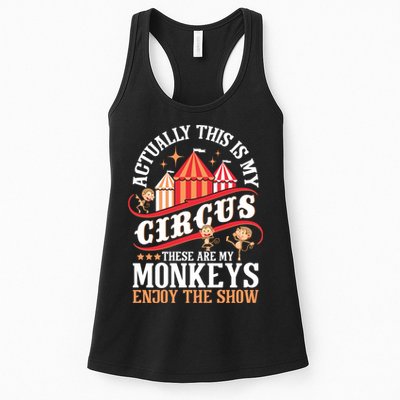 Actually This Is My Circus These Are Monkeys Monkey Lover Womens Tank Top