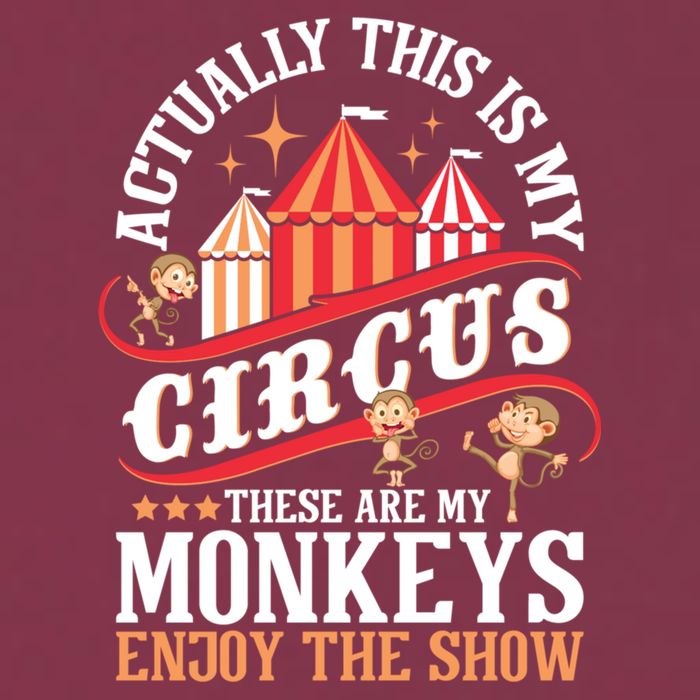 Actually This Is My Circus These Are Monkeys Monkey Lover 16oz Travel Tumbler