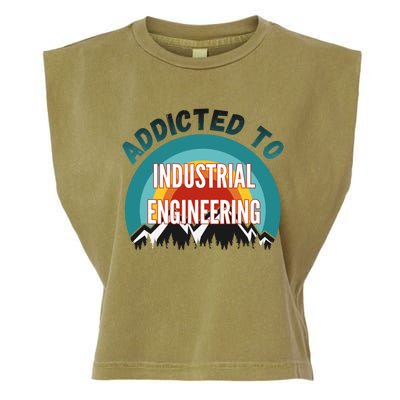 Addicted To Industrial Engineering College Major Gift Garment-Dyed Women's Muscle Tee