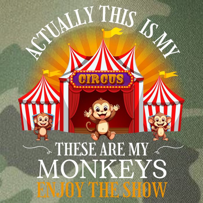 Actually This Is My Circus These Are Monkeys Monkey Lover Legacy Tie Dye Trucker Hat