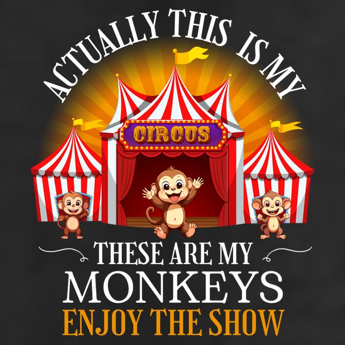 Actually This Is My Circus These Are Monkeys Monkey Lover Cool Comfort Performance Bucket Hat