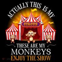 Actually This Is My Circus These Are Monkeys Monkey Lover Cooling Performance Long Sleeve Crew