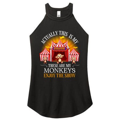 Actually This Is My Circus These Are Monkeys Monkey Lover Women's Perfect Tri Rocker Tank