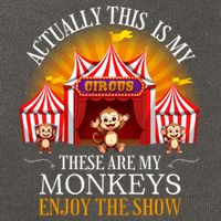 Actually This Is My Circus These Are Monkeys Monkey Lover Cotton Canvas Backpack