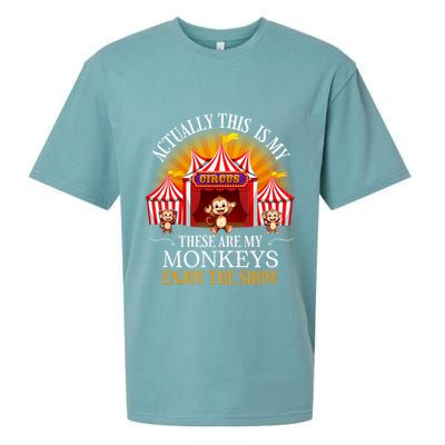 Actually This Is My Circus These Are Monkeys Monkey Lover Sueded Cloud Jersey T-Shirt