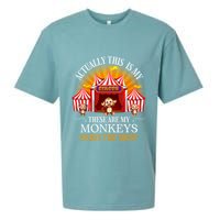 Actually This Is My Circus These Are Monkeys Monkey Lover Sueded Cloud Jersey T-Shirt