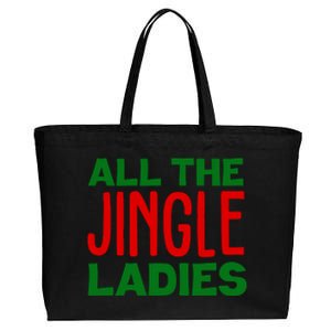 All The Jingle Ladies Funny Christmas Cotton Canvas Jumbo Tote