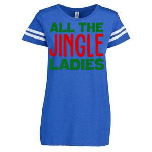 All The Jingle Ladies Funny Christmas Enza Ladies Jersey Football T-Shirt