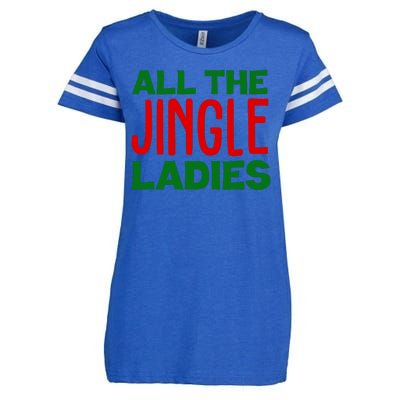 All The Jingle Ladies Funny Christmas Enza Ladies Jersey Football T-Shirt