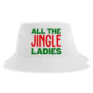 All The Jingle Ladies Funny Christmas Sustainable Bucket Hat