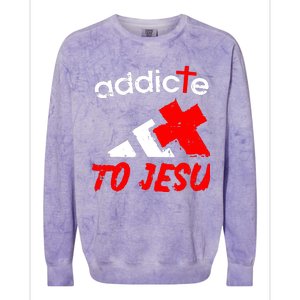 Addicted To Jesus Colorblast Crewneck Sweatshirt