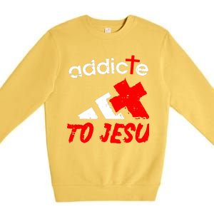 Addicted To Jesus Premium Crewneck Sweatshirt