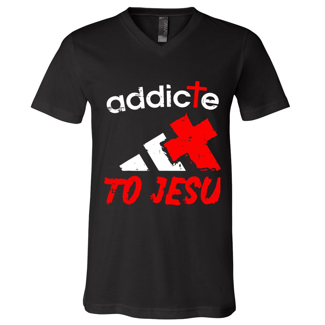 Addicted To Jesus V-Neck T-Shirt