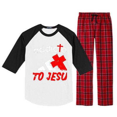 Addicted To Jesus Raglan Sleeve Pajama Set