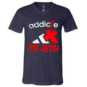 Addicted To Jesus V-Neck T-Shirt