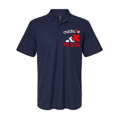 Addicted To Jesus Softstyle Adult Sport Polo