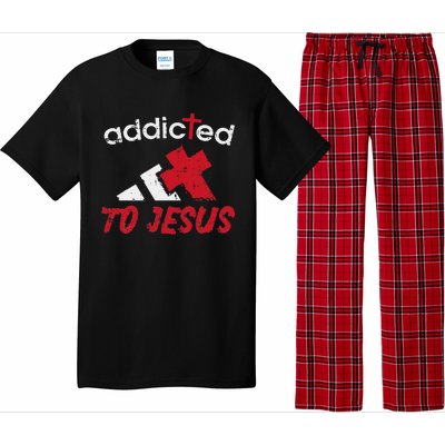 Addicted To Jesus God Faith Religious Christian Pajama Set