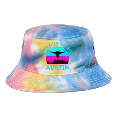 Austin Texas Keep It Weird Longhorn Sunset Gift Tie Dye Newport Bucket Hat