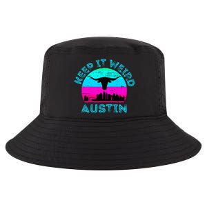 Austin Texas Keep It Weird Longhorn Sunset Gift Cool Comfort Performance Bucket Hat