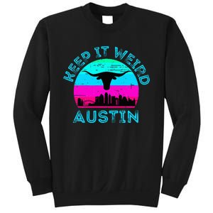 Austin Texas Keep It Weird Longhorn Sunset Gift Sweatshirt