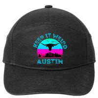 Austin Texas Keep It Weird Longhorn Sunset Gift 7-Panel Snapback Hat