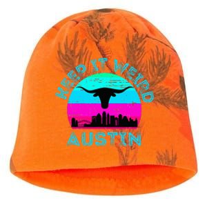 Austin Texas Keep It Weird Longhorn Sunset Gift Kati - Camo Knit Beanie