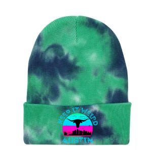 Austin Texas Keep It Weird Longhorn Sunset Gift Tie Dye 12in Knit Beanie