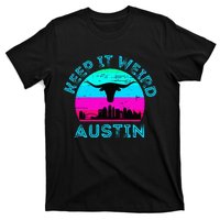 Austin Texas Keep It Weird Longhorn Sunset Gift T-Shirt