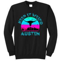 Austin Texas Keep It Weird Longhorn Sunset Gift Tall Sweatshirt