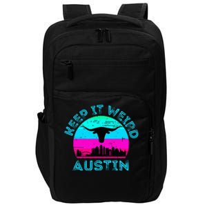 Austin Texas Keep It Weird Longhorn Sunset Gift Impact Tech Backpack