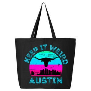 Austin Texas Keep It Weird Longhorn Sunset Gift 25L Jumbo Tote