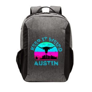 Austin Texas Keep It Weird Longhorn Sunset Gift Vector Backpack