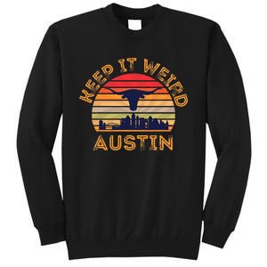 Austin, Texas Keep It Weird Longhorn Sunset Sweatshirt