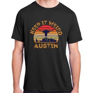 Austin, Texas Keep It Weird Longhorn Sunset Adult ChromaSoft Performance T-Shirt