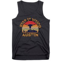 Austin, Texas Keep It Weird Longhorn Sunset Tank Top