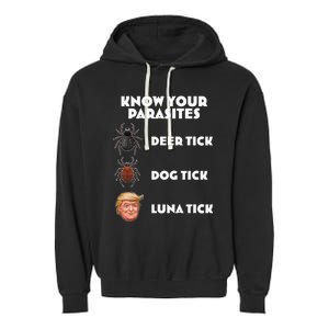 Anti Trump Know Your Parasites Lunatic Garment-Dyed Fleece Hoodie