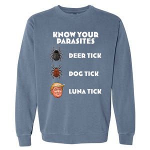 Anti Trump Know Your Parasites Lunatic Garment-Dyed Sweatshirt