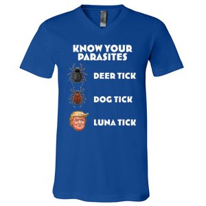 Anti Trump Know Your Parasites Lunatic V-Neck T-Shirt