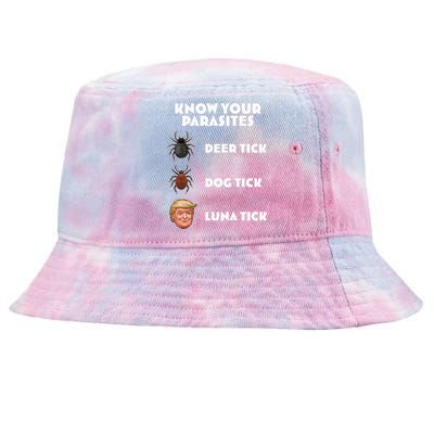 Anti Trump Know Your Parasites Lunatic Tie-Dyed Bucket Hat