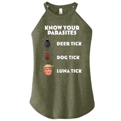 Anti Trump Know Your Parasites Lunatic Women’s Perfect Tri Rocker Tank