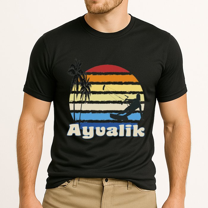 Ayvalik Turkey Kitesurfing Kitesurfer Beach Cooling Performance Crew T-Shirt